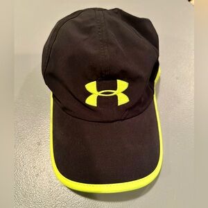 Under Armour Black with Neon Yellow Trim Baseball Cap